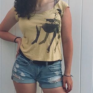 Brigitte Bardot Mustard Yellow Vintage Shirt